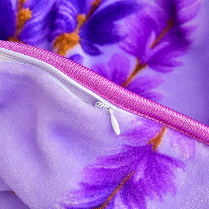 91家纺网 家纺一手货源 找家纺 新8.5-9.5斤法莱绒四件套珊瑚牛奶金貂绒四件套床裙 薰衣草