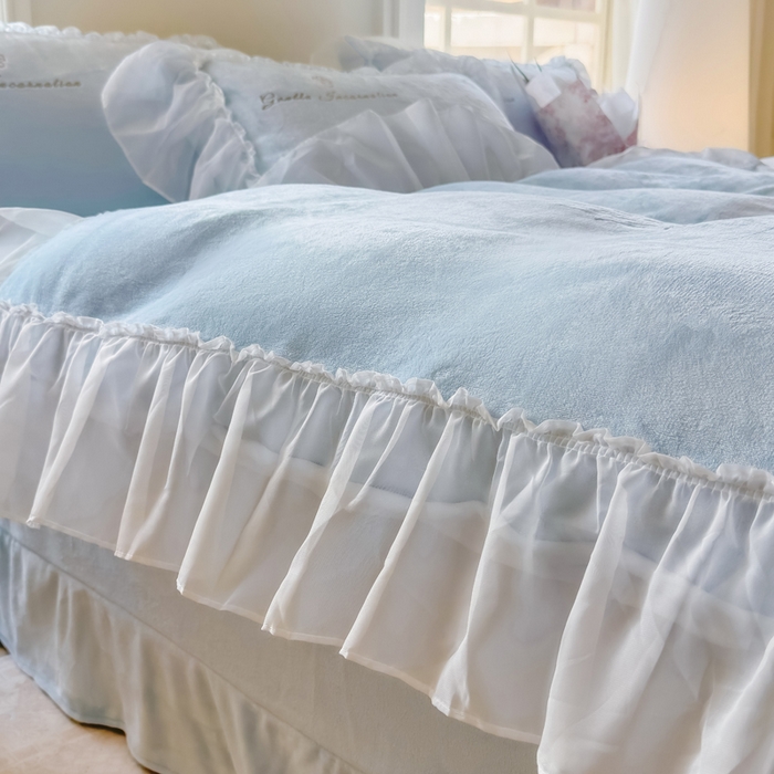 91家纺网 家纺一手货源 找家纺 锦格家纺 2025新款牛奶绒刺绣四件套-瑟兰蝶 瑟兰蝶-天蓝