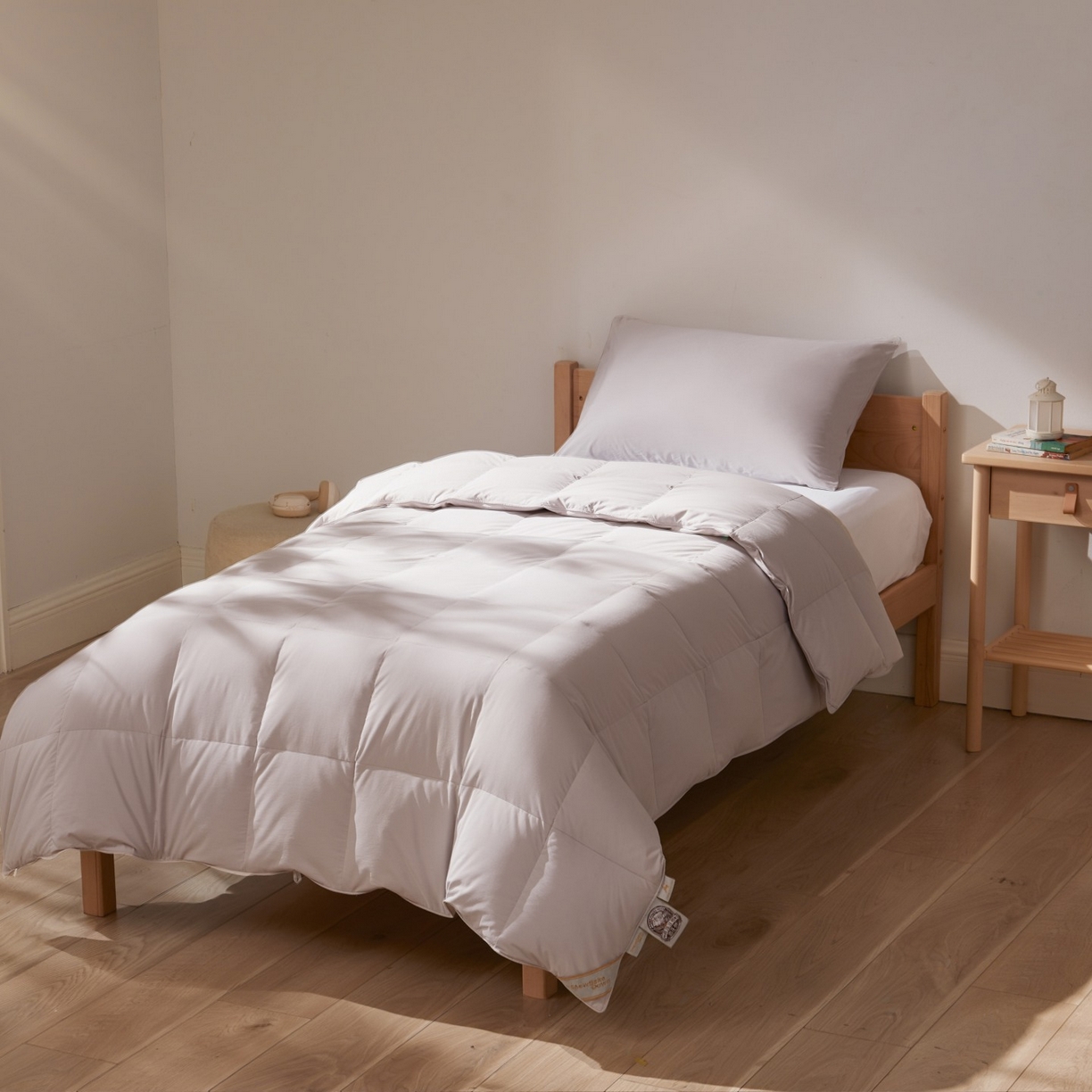 91家纺网 家纺一手货源 找家纺 （总）圣梦莱羽绒家纺 2025新款学生季羽绒被A类可水洗90鸭绒被可裸睡春秋被四季被地暖被