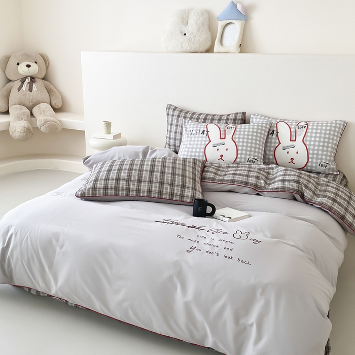 91家纺网 家纺一手货源 找家纺 （总）如一 2025新款A类全棉纯棉色织水洗棉刺绣数码四件套