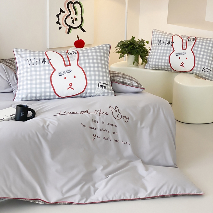 91家纺网 家纺一手货源 找家纺 （总）如一 2025新款A类全棉纯棉色织水洗棉刺绣数码四件套