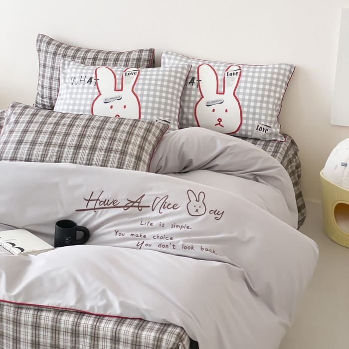 91家纺网 家纺一手货源 找家纺 （总）如一 2025新款A类全棉纯棉色织水洗棉刺绣数码四件套