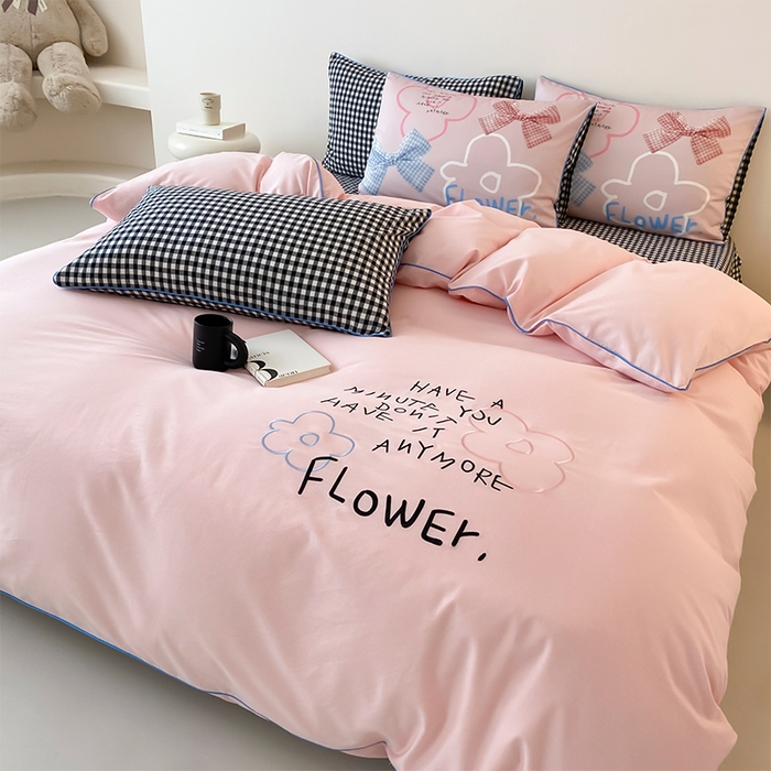 91家纺网 家纺一手货源 找家纺 （总）如一 2025新款A类全棉纯棉色织水洗棉刺绣数码四件套