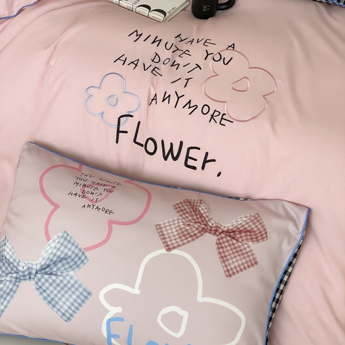 91家纺网 家纺一手货源 找家纺 如一 2025新款A类全棉纯棉色织水洗棉刺绣数码四件套 猫宁