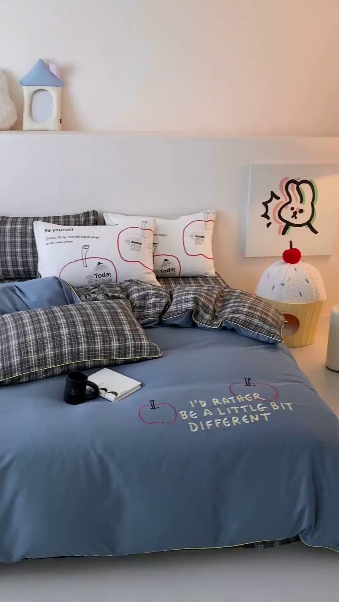 91家纺网 家纺一手货源 找家纺 如一 2025新款A类全棉纯棉色织水洗棉刺绣数码四件套 苹安