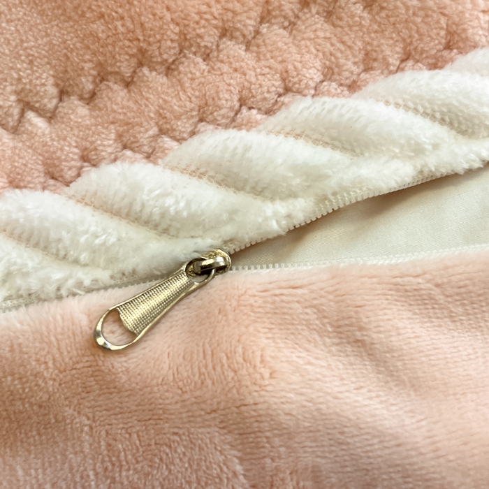 91家纺网 家纺一手货源 找家纺 蓝极人 2025新款成品提花包边牛奶绒四件套 提花-桃粉