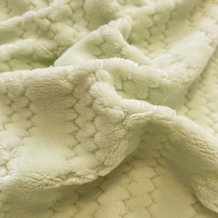 91家纺网 家纺一手货源 找家纺 蓝极人 2025新款成品提花包边牛奶绒四件套 提花-芽绿