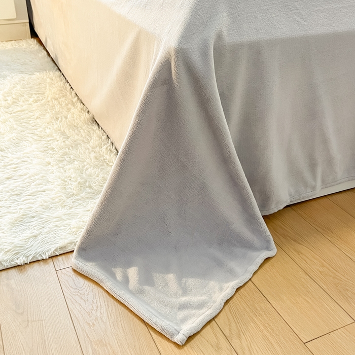 91家纺网 家纺一手货源 找家纺 酱子 2025新款成品提花包边牛奶绒四件套 提花-黄灰