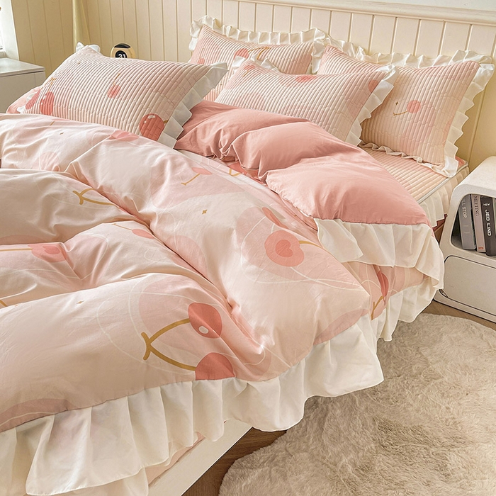 91家纺网 家纺一手货源 找家纺 （总）伊人坊2025新款A类唯美纯棉印花夹棉床笠