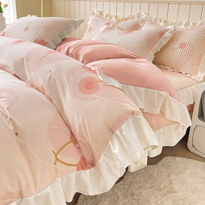 91家纺网 家纺一手货源 找家纺 （总）伊人坊2025新款A类唯美纯棉印花夹棉床笠