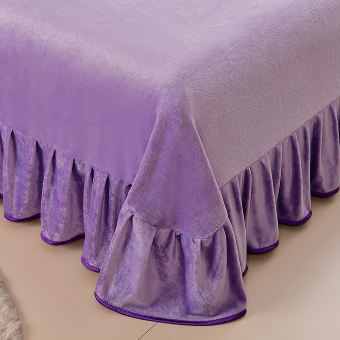 91家纺网 家纺一手货源 找家纺 馨梦缘 2025直播爆款8.5斤牛奶绒四件套加厚保暖床裙金貂绒 伊人芬芳