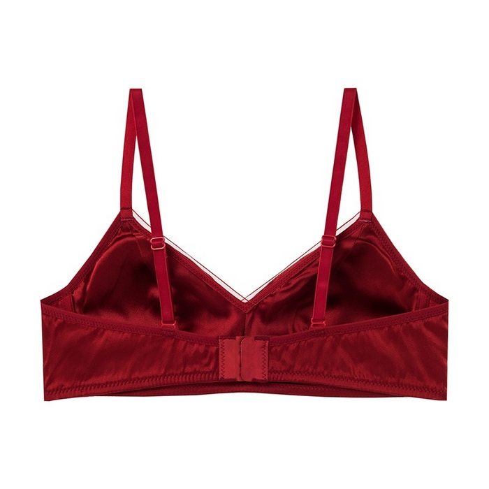 91家纺网 家纺一手货源 找家纺 （总）蚕云阁蚕丝家居 2025新款中国红真丝内衣套装 桑蚕丝内衣