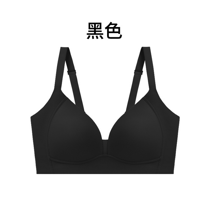 蚕云阁蚕丝家居 2025新款真丝无痕聚拢文胸 黑色