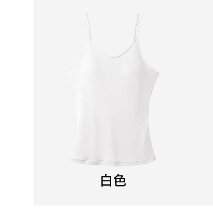 蚕云阁蚕丝家居 2025新款针织吊带 白色