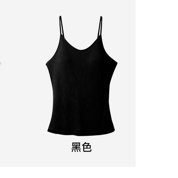 蚕云阁蚕丝家居 2025新款针织吊带 黑色