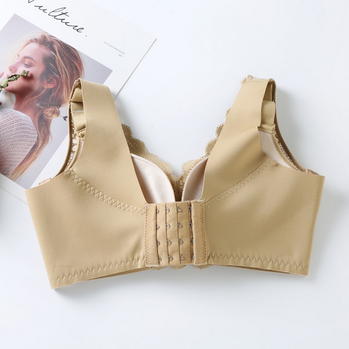 91家纺网 家纺一手货源 找家纺 蚕云阁蚕丝家居 2025新款蕾丝聚拢文胸 肤色