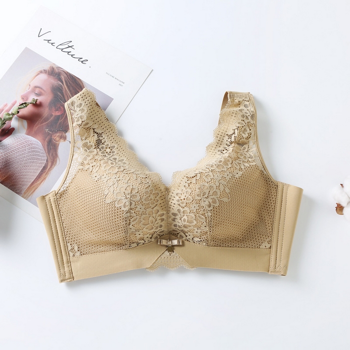 蚕云阁蚕丝家居 2025新款蕾丝聚拢文胸 肤色
