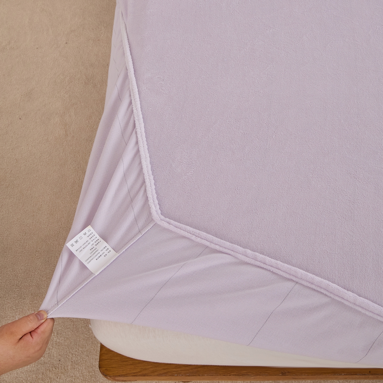 91家纺网 家纺一手货源 找家纺 曼町家居 2025新款高克重柔软牛奶绒床笠单床笠床笠单件 梦幻紫