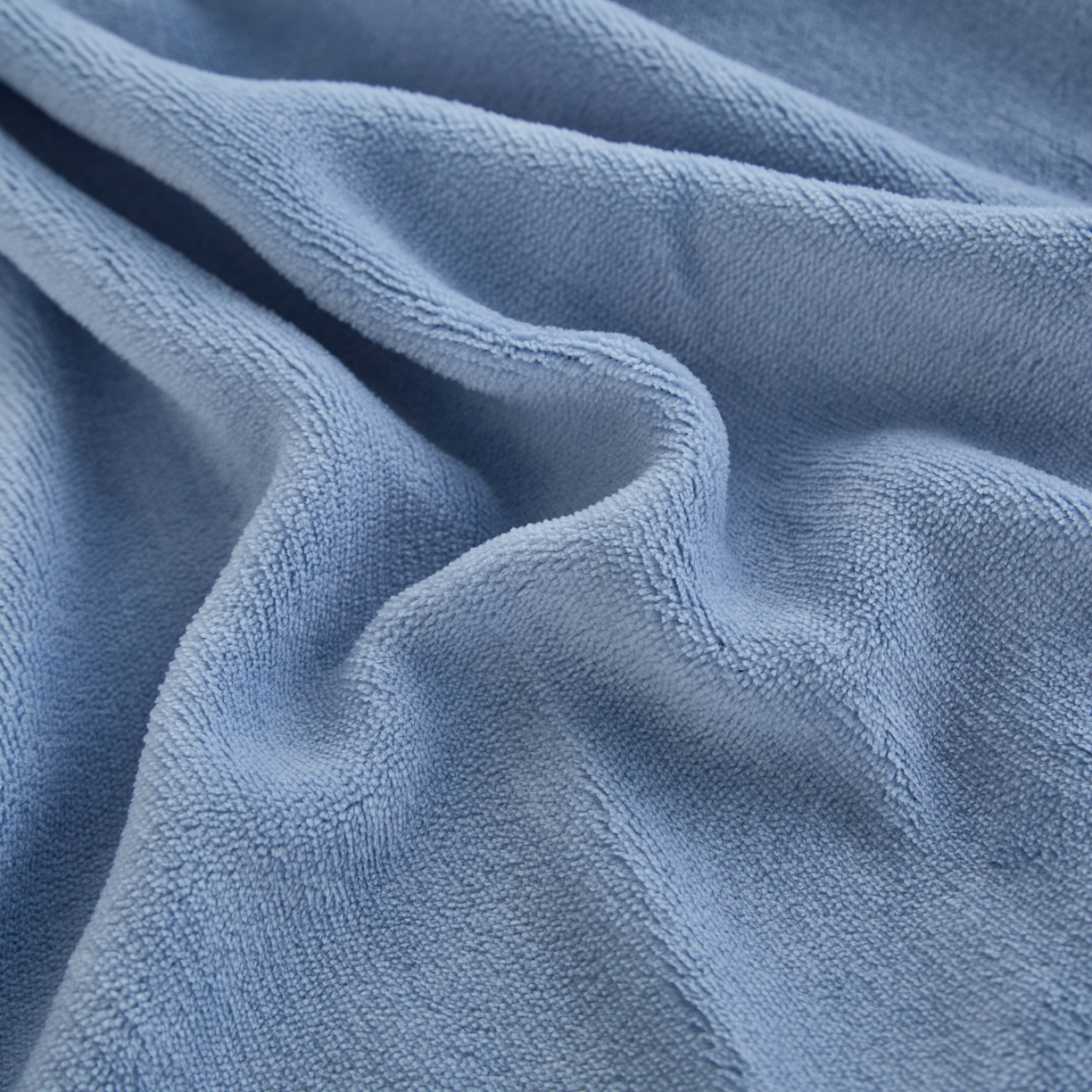 91家纺网 家纺一手货源 找家纺 曼町家居 2025新款高克重柔软牛奶绒床笠单床笠床笠单件 雾蓝