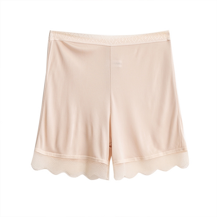 91家纺网 家纺一手货源 找家纺 蚕云阁蚕丝家居 2025新款蕾丝花边真丝打底裤 肉色