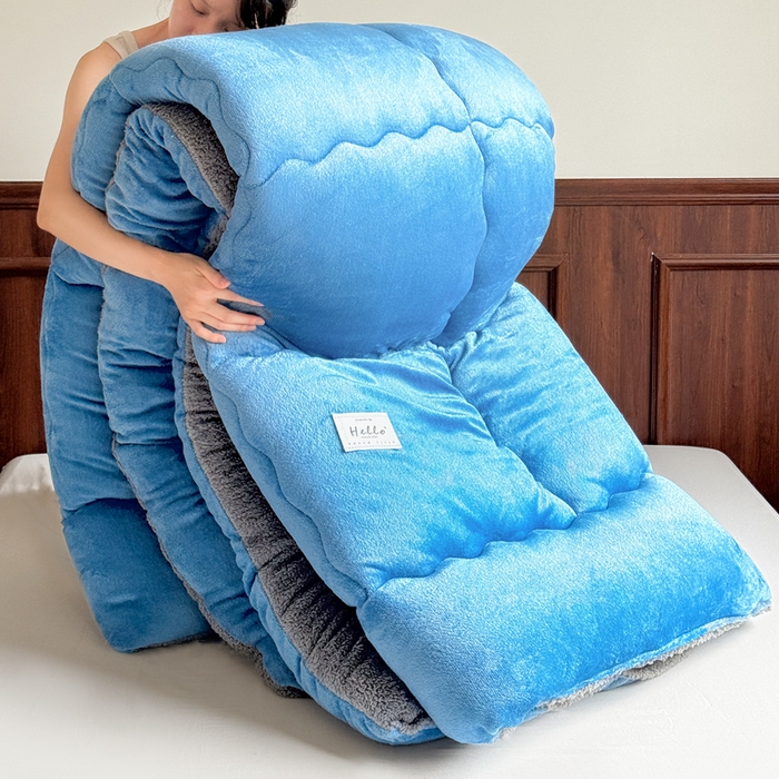 91家纺网 家纺一手货源 找家纺 (总) 吉祥家纺 2025新款牛奶绒羊羔绒春秋被冬被被芯跨境电商爆款