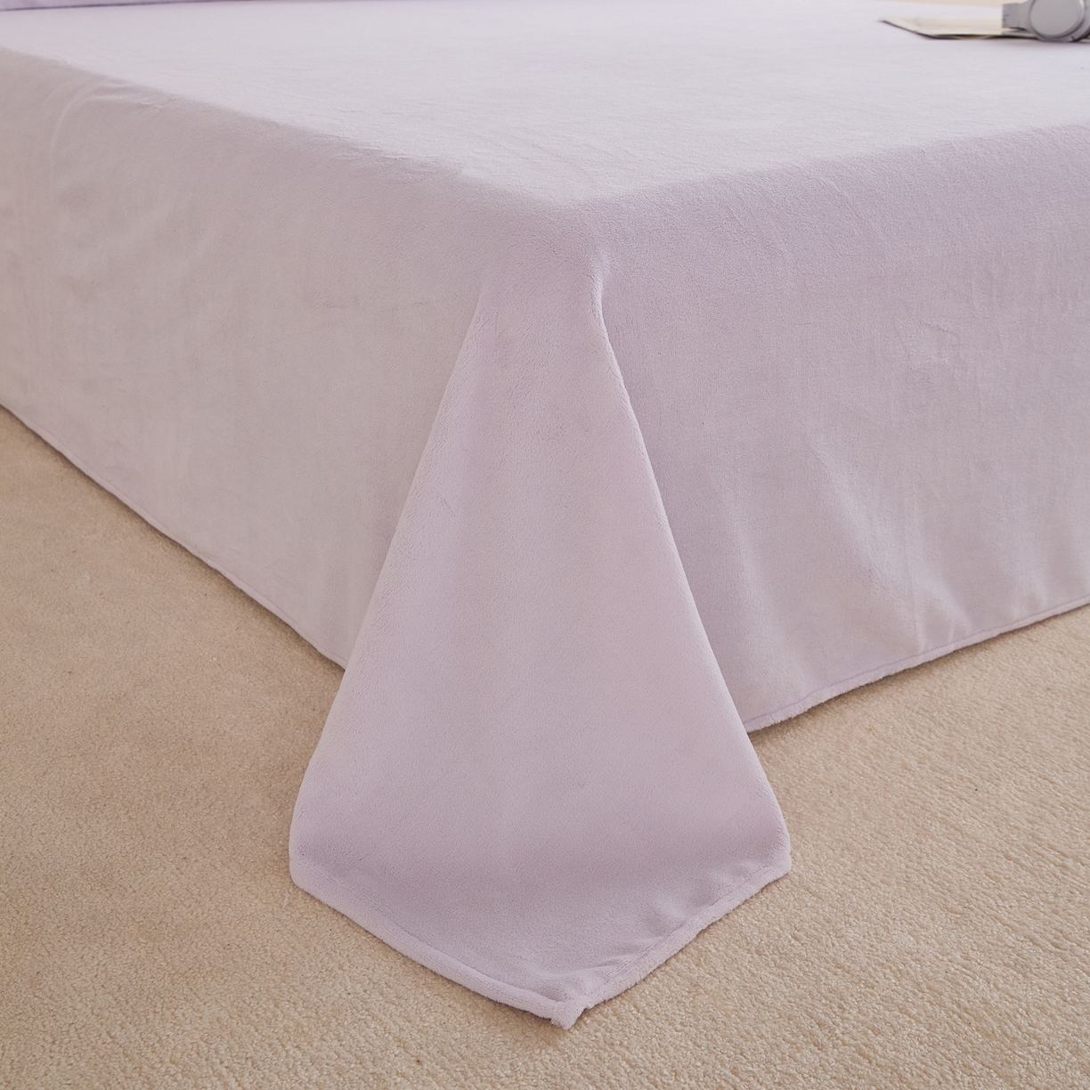 91家纺网 家纺一手货源 找家纺 曼町家居 2025新款高克重牛奶绒床单单床单床单单件 梦幻紫