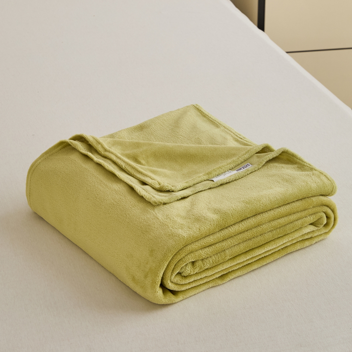 曼町家居 2025新款高克重牛奶绒床单单床单床单单件 抹茶绿