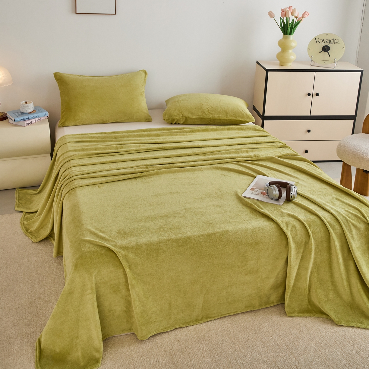 91家纺网 家纺一手货源 找家纺 曼町家居 2025新款高克重牛奶绒床单单床单床单单件 抹茶绿