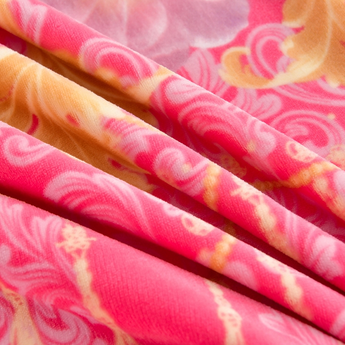 91家纺网 家纺一手货源 找家纺 馨梦缘 2025直播爆款8.5斤牛奶绒四件套加厚保暖床裙金貂绒 静若繁花 粉