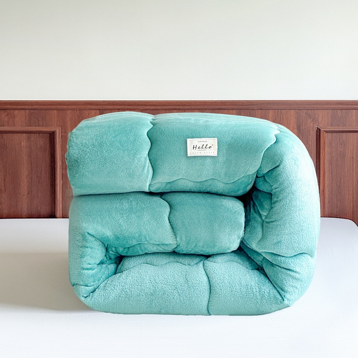 91家纺网 家纺一手货源 找家纺 吉祥家纺 2023新款牛奶绒羊羔绒春秋被冬被被芯跨境电商爆款深绿+灰