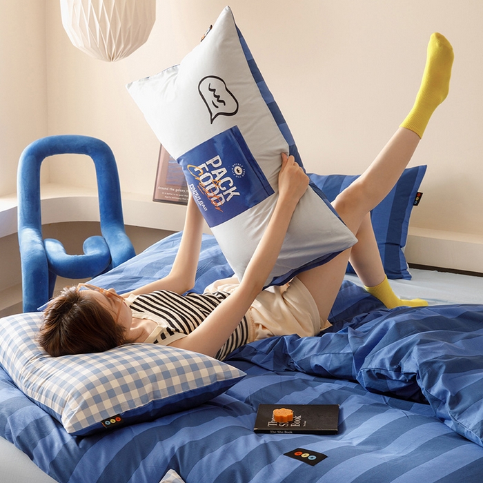 （总）RYB红黄兰 2025新款ins慵懒风撞色系全棉四件套学生季宿舍床纯棉三件套