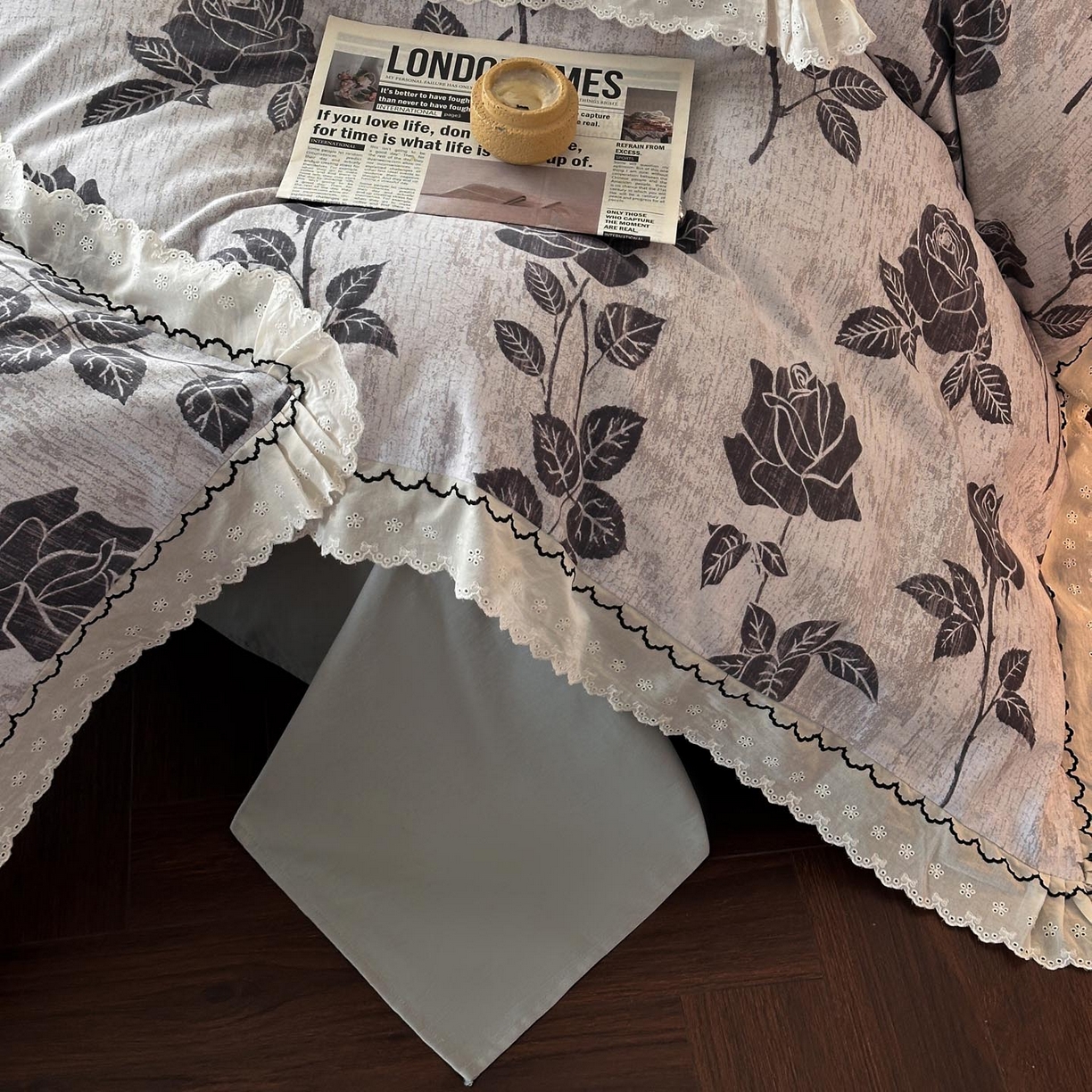 91家纺网 家纺一手货源 找家纺 涵宸家纺 2025新款全棉磨毛印花四件套-雅漾 岁月留声