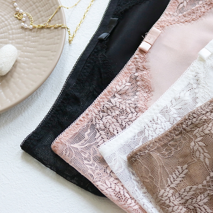 91家纺网 家纺一手货源 找家纺 （总）蚕云阁蚕丝家居 2025新款蕾丝内裤4色