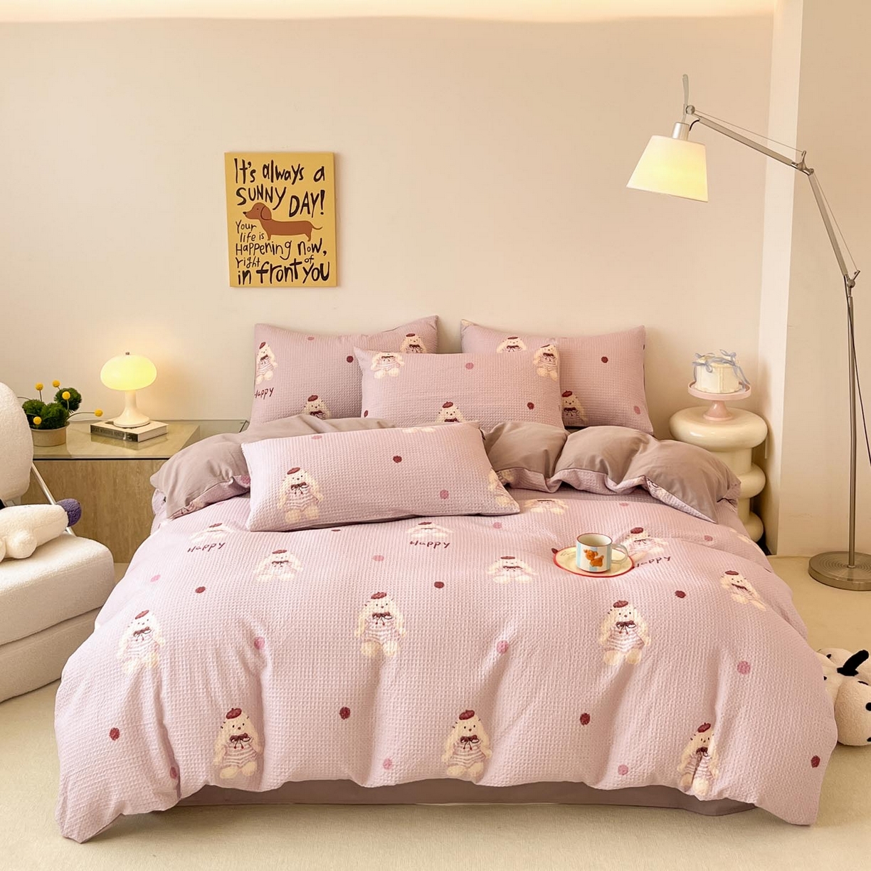 91家纺网 家纺一手货源 找家纺 （总）涵宸家纺 2025新款全棉提花四件套-暮云栖