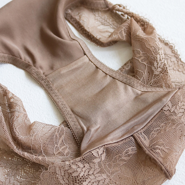 91家纺网 家纺一手货源 找家纺 蚕云阁蚕丝家居 2025新款蕾丝内裤4色 卡其色