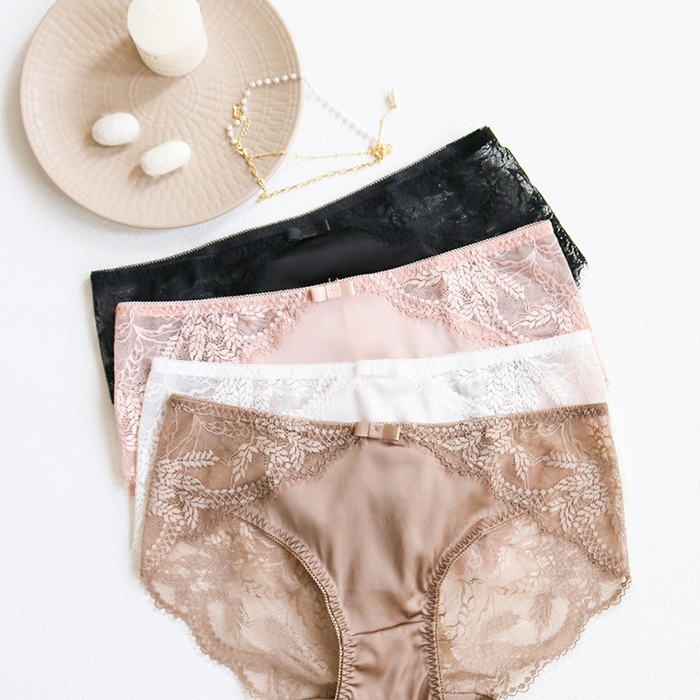 91家纺网 家纺一手货源 找家纺 蚕云阁蚕丝家居 2025新款蕾丝内裤4色 组合图