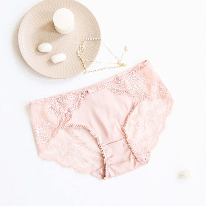 91家纺网 家纺一手货源 找家纺 蚕云阁蚕丝家居 2025新款蕾丝内裤4色 粉色
