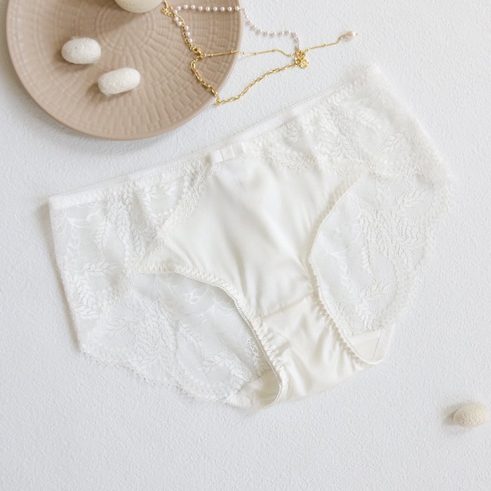 91家纺网 家纺一手货源 找家纺 蚕云阁蚕丝家居 2025新款蕾丝内裤4色 白色
