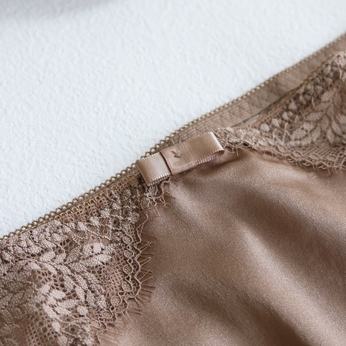 91家纺网 家纺一手货源 找家纺 蚕云阁蚕丝家居 2025新款蕾丝内裤4色 卡其色