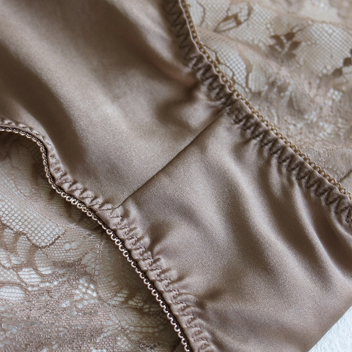 91家纺网 家纺一手货源 找家纺 蚕云阁蚕丝家居 2025新款蕾丝内裤4色 卡其色