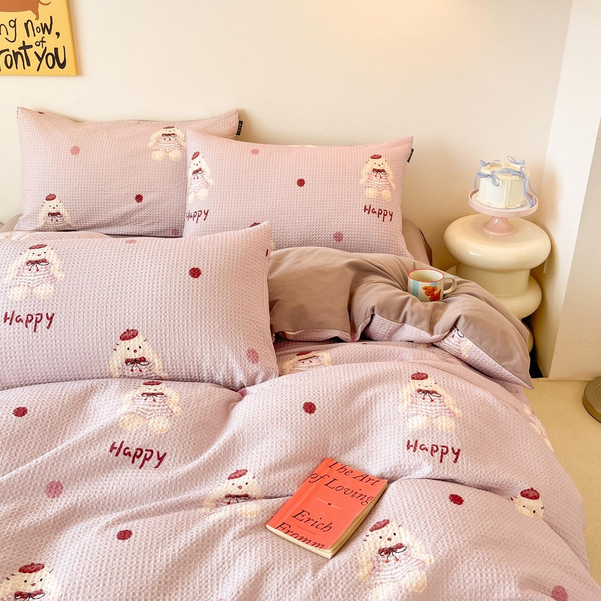 91家纺网 家纺一手货源 找家纺 涵宸家纺 2025新款全棉提花四件套-暮云栖 克洛莉-紫