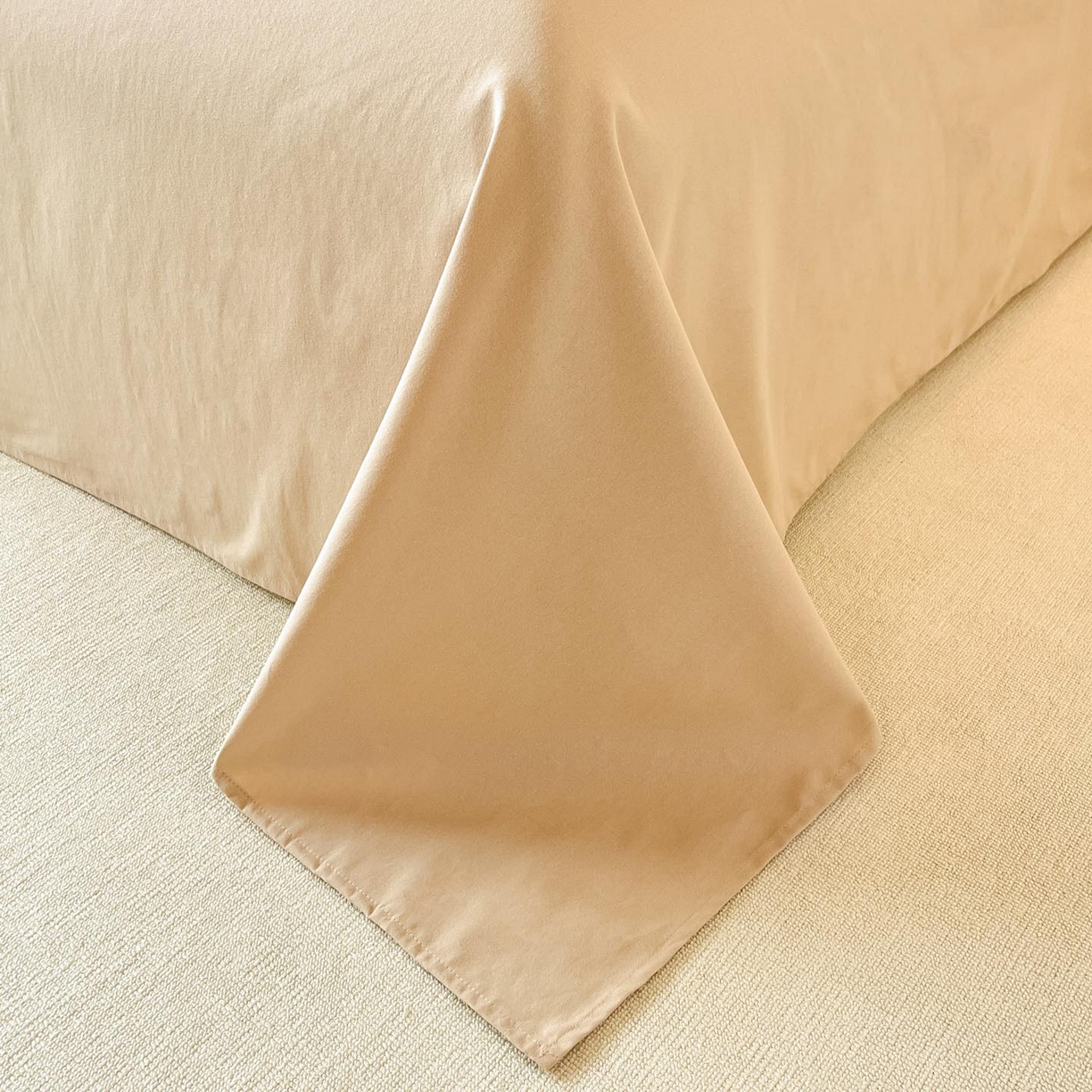 91家纺网 家纺一手货源 找家纺 涵宸家纺 2025新款全棉提花四件套-暮云栖 萌动时光-咖