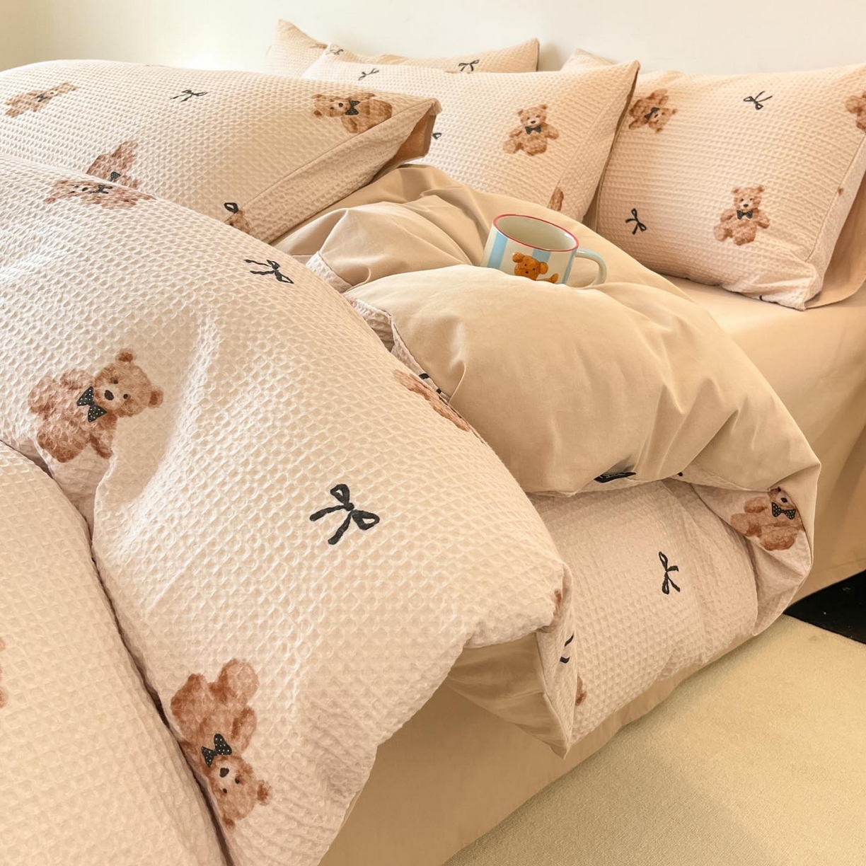 91家纺网 家纺一手货源 找家纺 涵宸家纺 2025新款全棉提花四件套-暮云栖 莫妮卡-米