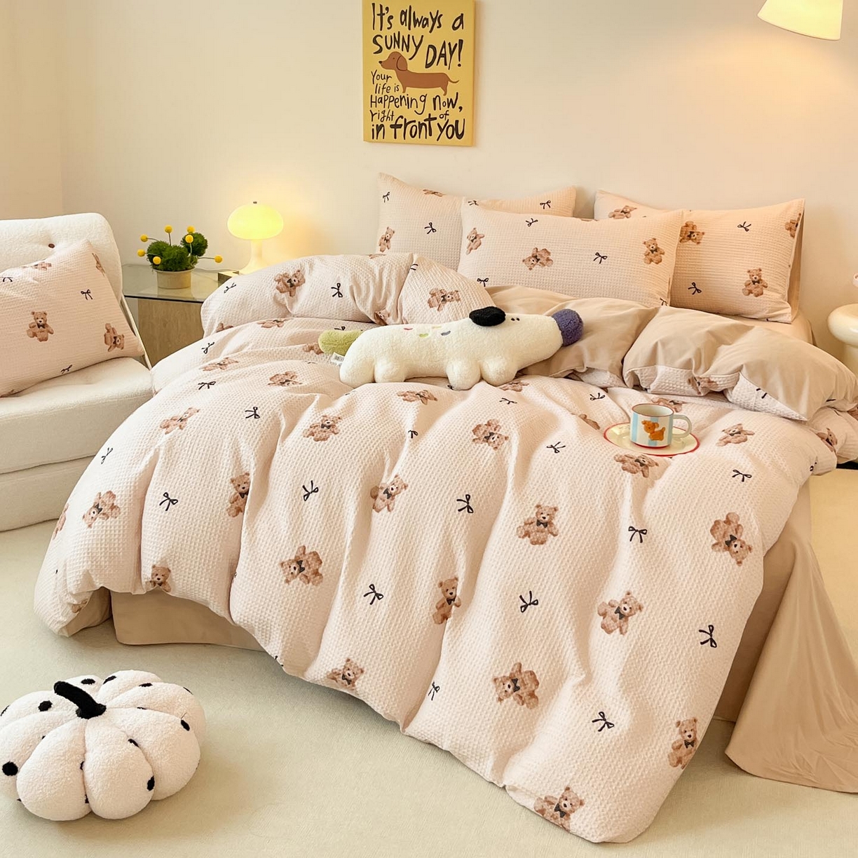 91家纺网 家纺一手货源 找家纺 涵宸家纺 2025新款全棉提花四件套-暮云栖 莫妮卡-米