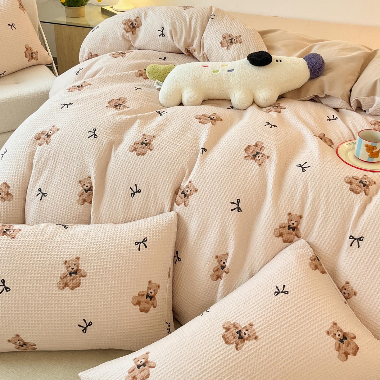 91家纺网 家纺一手货源 找家纺 涵宸家纺 2025新款全棉提花四件套-暮云栖 莫妮卡-米