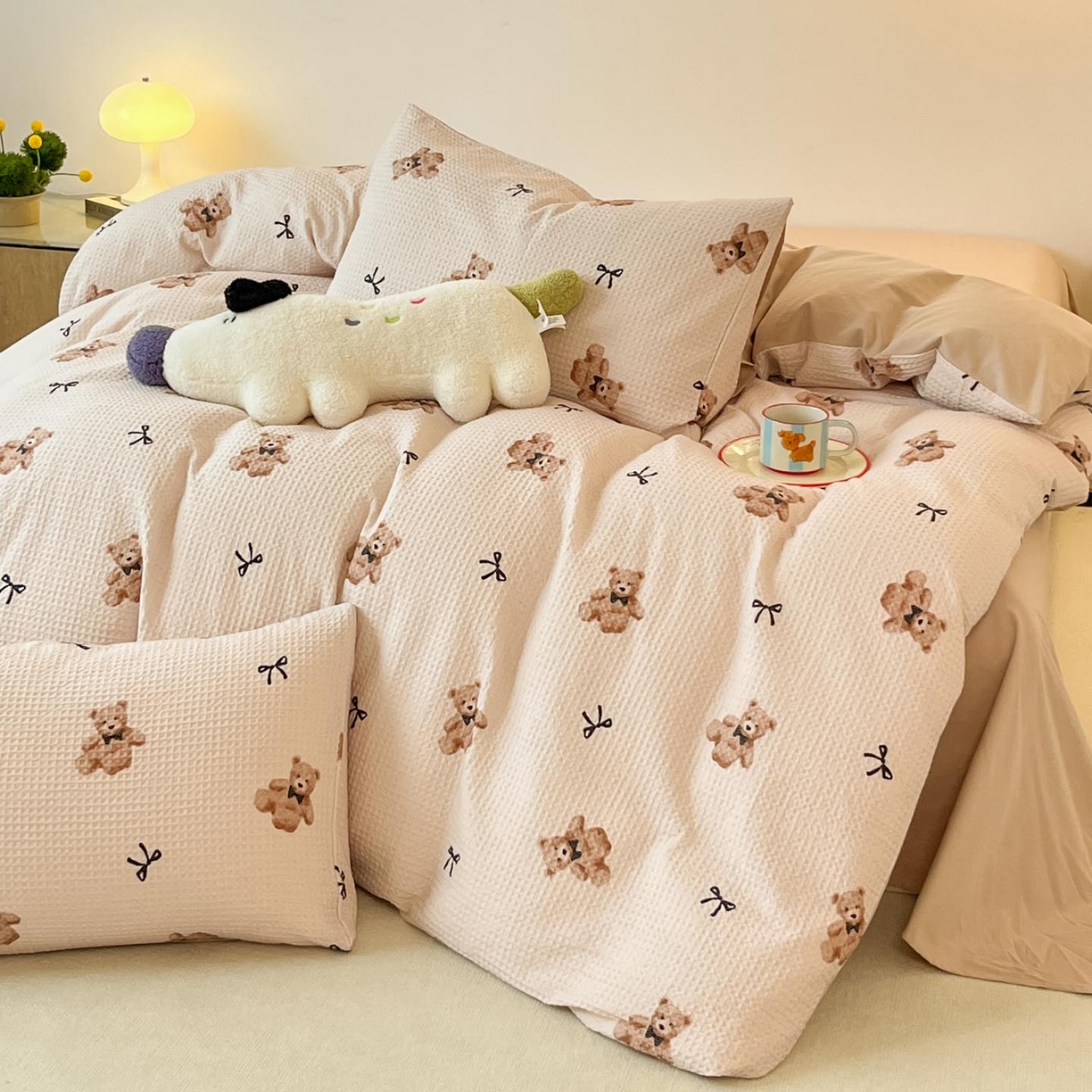 91家纺网 家纺一手货源 找家纺 涵宸家纺 2025新款全棉提花四件套-暮云栖 莫妮卡-米