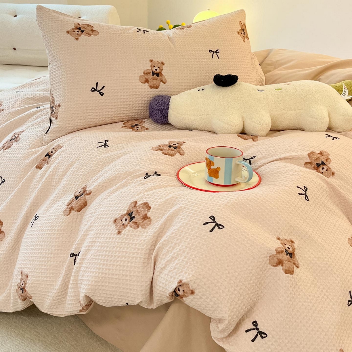 91家纺网 家纺一手货源 找家纺 涵宸家纺 2025新款全棉提花四件套-暮云栖 莫妮卡-米