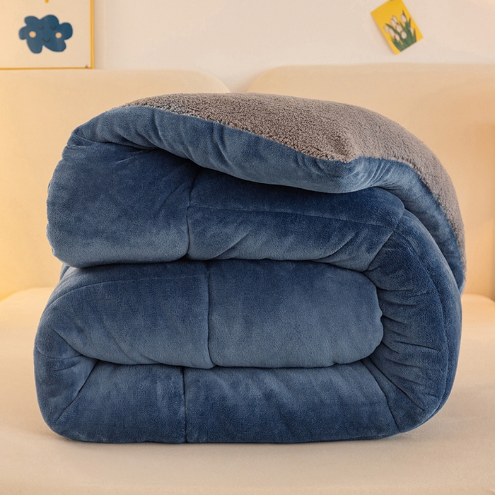 91家纺网 家纺一手货源 找家纺 （总）畅销被业 2025新款纯色加厚保暖雪花绒冬被春秋被被子被芯（跨境）