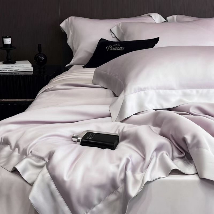 91家纺网 家纺一手货源 找家纺 蚕云阁蚕丝家居 2025新款蚕丝被夏被五件套，四件套被子被芯 丁香紫魔法灰