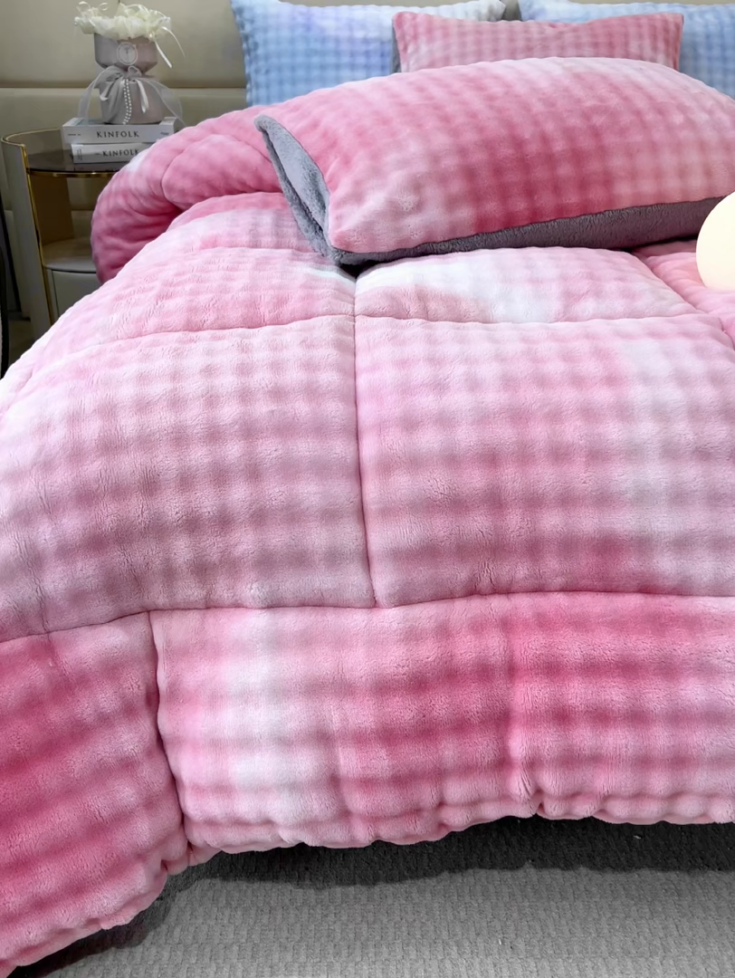 91家纺网 家纺一手货源 找家纺 （总）米乐被业 2025新款兔毛羊羔绒冬被被子被芯